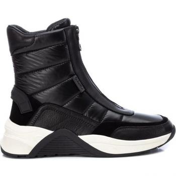 Botines de mujer deportivos color negro con cierre de cremallera - Modelo 160363 de la marca Carmela
