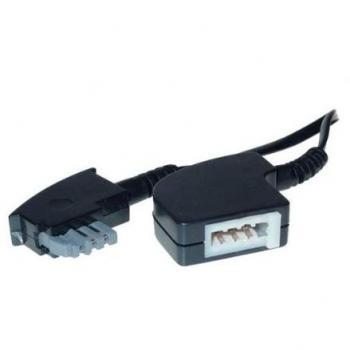 Cable de extensión telefónica TAE/N 10 m negro