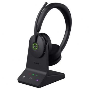 Auriculares Yealink WH68 Teams Inalámbricos y con Cable, DECT y Bluetooth, Cancelación Activa de Ruido, 183 m de Alcance, 32 Horas de Tiempo de Conversación