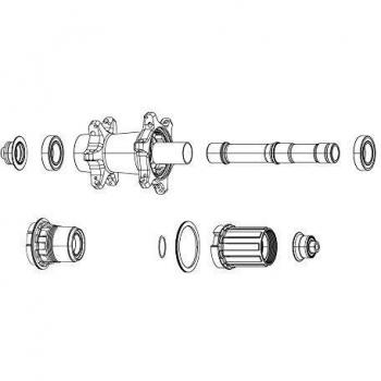 SRAM Zipp - Kit de rodamientos de Rueda Delantera y Trasera 76/77 176/177 Disco Trasero 176/177 Llanta 61903, 2 Unidades