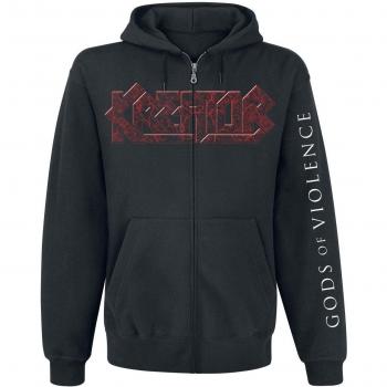 KREATOR Gods of Violence-Skull Capucha con Cremallera Negro XXL