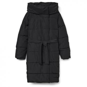 Vero Moda Women's Leoniekate Black Loose Fit Down Jacket, Size L