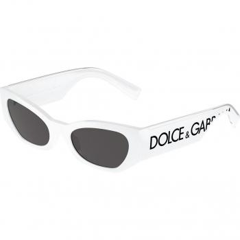 Dolce & Gabbana DG6186 331287 Women’s Cat Eye Sunglasses White Size 52