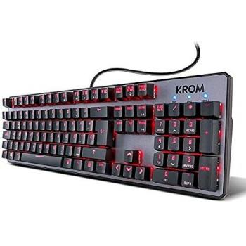 Krom Teclado Gaming Kernel -NXKROMKRNL - Teclado mecanico numerico, iluminacion LED RGB, 9 Efectos iluminacion, silencioso, Layout Español