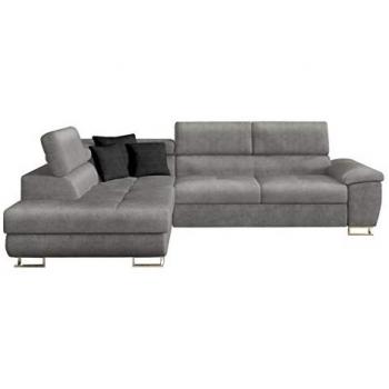 Sofá rinconero Comfivo 166 con función de descanso y caja de ropa de cama, 270x202x71cm, diseño L
