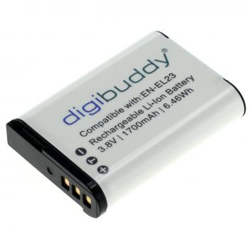 digibuddy 8008251 batería para Nikon EN-EL23 Li-Ion Negro