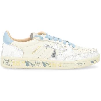 Premiata Women's White Leather Craquelè Sneakers Size 7 US