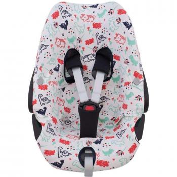 Funda para silla de coche Jyoko compatible con Maxi Cosi Pebble 360 y FamilyFix 360, modelo Dino Party