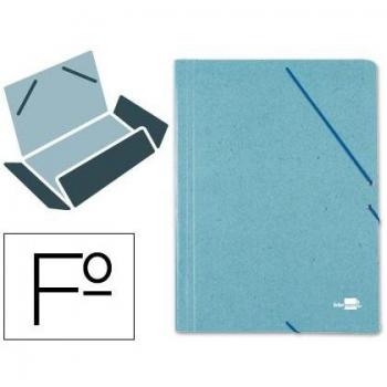 Carpeta de cartón con gomas, 3 solapas y folio tamaño A4 color verde