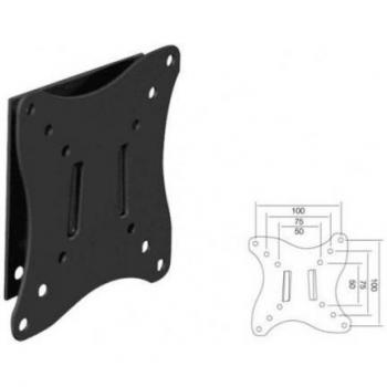 ELBE SP-1200 Soporte de pared fijo para TV de 15''-22'', vesa 50 x 50, 75 x 75, 100 x 100, capacidad máxima 25 kg, tornillos de sujeción incluidos, color negro