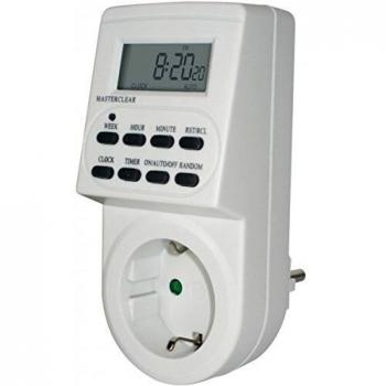 Temporizador Digital Semanal Brennenstuhl DZ 20 con Pantalla LCD y Seguridad Infantil, Blanco