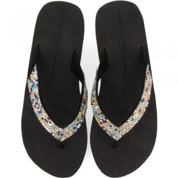 Gioseppo LABICO sandalia para mujer en tejido, sin cordones, color negro