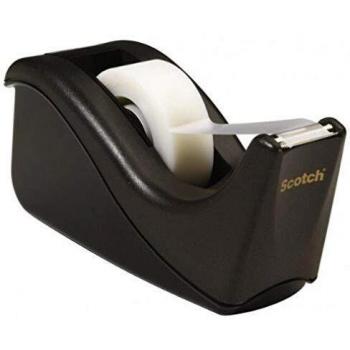 Dispenser de cinta Scotch C60 negro con 1 rollo de cinta mágica 19mmx33m