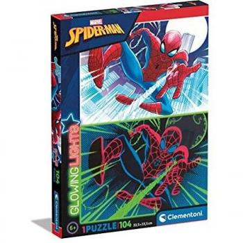Glowing Lights Spiderman Puzzle - 104 Pieces - Clementoni