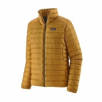 Chaqueta de plumas para hombre Patagonia Down Sweater en color Cabin Gold, ligera, aislante, con relleno de plumón 800, resistente al viento y al agua, con bolsillo interior y exterior
