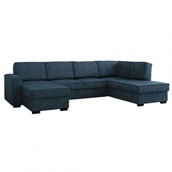Sofá rinconero Comfivo 227, con función de descanso y caja de ropa de cama, dimensiones 305 x 188 x 85 cm