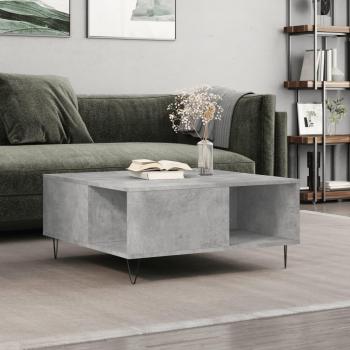 Mesa de centro de madera contrachapada 80x80x36,5 cm en colores Blanco, Negro y Roble Sonoma - Mesita de Salón o Comedor o Auxiliar Mesa de Café Meuble Salón; Mesa de centro