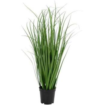 Planta Artificial Poa Verde 30x30x68 cm - Polietileno, Poliéster, Cemento