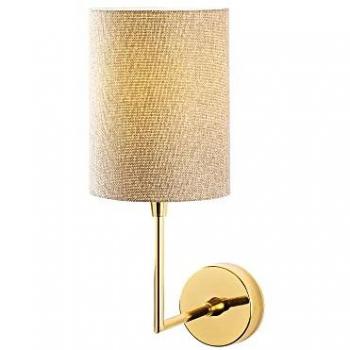 Aplique de luz de pared de metal con acabado en oro, 12x21x32 cm, casquillo E27 - WELLHOME
