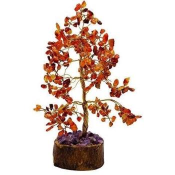 Harmonize  Crystal Healing cornalina Piedra Árbol Reiki Espiritual de Feng Shui Gemas Vastu Vector de la decoración