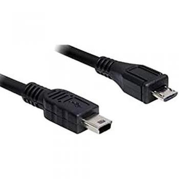 Cable USB 2.0 Micro B a Mini B de 1 metro - Negro