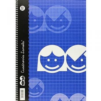 Bloc Espiral Lamela Formato Folio 80 Hojas Cuadrovía 5mm Tapa Blanda