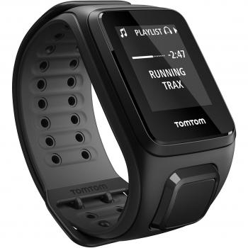 TomTom Runner2 - Reloj deportivo con música, color negro / gris, L