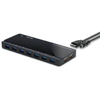 TP-Link UH720 7-Port USB 3.0 Hub with 2 Exclusive 2.4 A Charging Ports, Anti-static Protection, Black