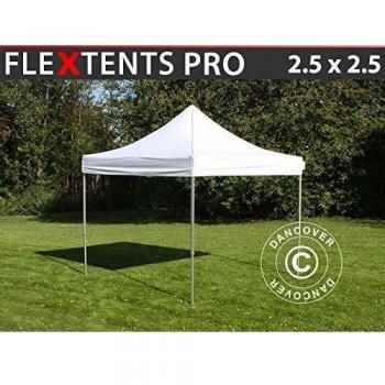 Carpa Plegable Rápida FleXtents PRO 2,5x2,5m Impermeable Blanca