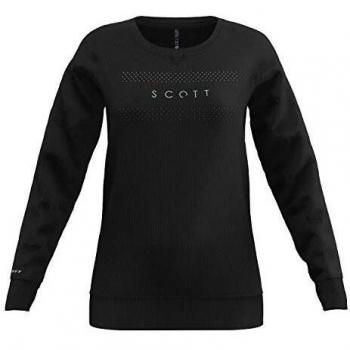 SCOTT 10 Casual L/SL - Jersey de Cuello Redondo para Mujer, Negro, Medium