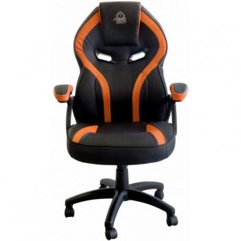 Keep Out XS200 Silla Gaming Negra/Naranja con Espuma de Alta Densidad y Reposabrazos Fijos