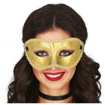 Antifaz elegante dorado adulto