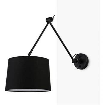 Aplique de Pared Cilíndrico Barcelona LED Clásico Articulado E27 - Negro