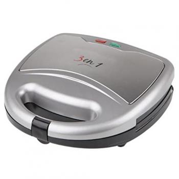 Sandwichera Orbegozo Multifunción 3 en 1 con Placas Intercambiables: Sandwich, Grill y Gofre - Potencia 800 W