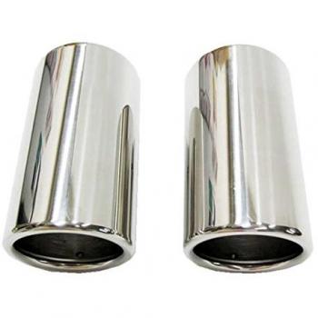 Volkswagen 3 C8 071 910 B Trim para silenciador de Doble Cola, Negro, Cromo, 2 X 76 Mm