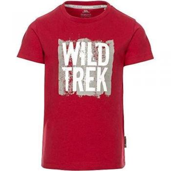 Trespass Zealous Quick Drying Graphic Camiseta, Rosso, 11-12 Anni para Niños