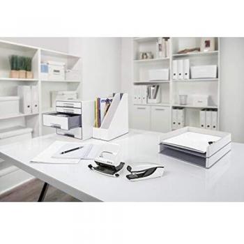 Archivador Leitz Active WOW A4, 180 grados, 60 mm, blanco, cierre elástico, diseño ligero de polyfoam