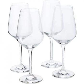 Juego de 4 Copas de Vino Blanco Voice Basic, Cristal, 120 ml, Apto para Lavavajillas