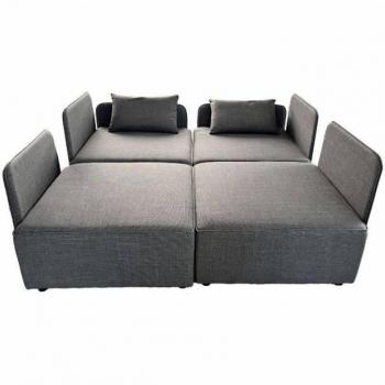 Sofá Modular Riposo A+A+B+B Estilo Contemporáneo Color Gris 366 CM