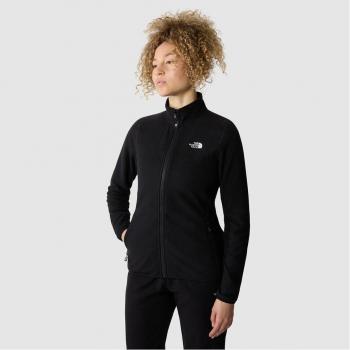 Forro polar de mujer The North Face 100 Glacier Full Zip negro intenso - XL