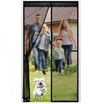 EXTSUD Mosquitera Puerta Magnética, Cortina Mosquitera para Puertas, Protección contra Insectos para Puerta de Balcón, Sala de Estar, Puerta de Patio, Negro, 100 x 220cm, Blanco
