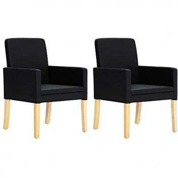 SengentoStyle Fauteuils 2 st kunstleer zwart