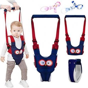 Arnés de Seguridad Bebe,GVOO Arneses Tirantes,Andador Chaleco Ajustable para Aprender Andar Niños 4 en 1 funcional con dos Cadenas para Chupetes