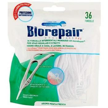 Biorepair Antibacterial Disposable Interdental Brushes Mint Flavor - 36 Pieces