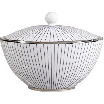 Jasper Conran por Wedgwood Blue Pin Stripe Cubierto Azúcar