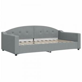 Sofá cama tela gris claro 100x200 cm