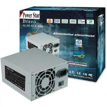 Power Star ALIM-ATX-480 - Fuente de alimentación silenciosa con ventilador de 8 cm