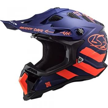 Casco LS2 MX700 Subverter Cargo Azul Naranja Fluo XL