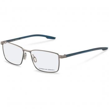 Porsche Design P8733 C Men's Grey Eyeglasses Frame with Blue Light Blocking, Size 57
