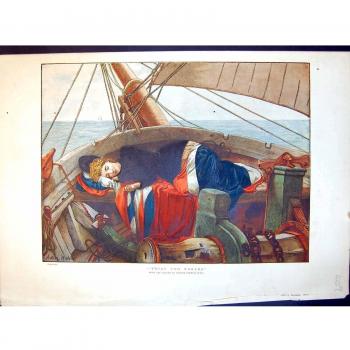 Imprima a Señora Sleeping Boat Bow 1888 409J714 de Arturo Hopkins de los Mundos de Twixt Dos